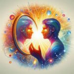 Gambar seseorang di depan cermin