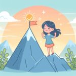 Seorang wanita tersenyum bahagia