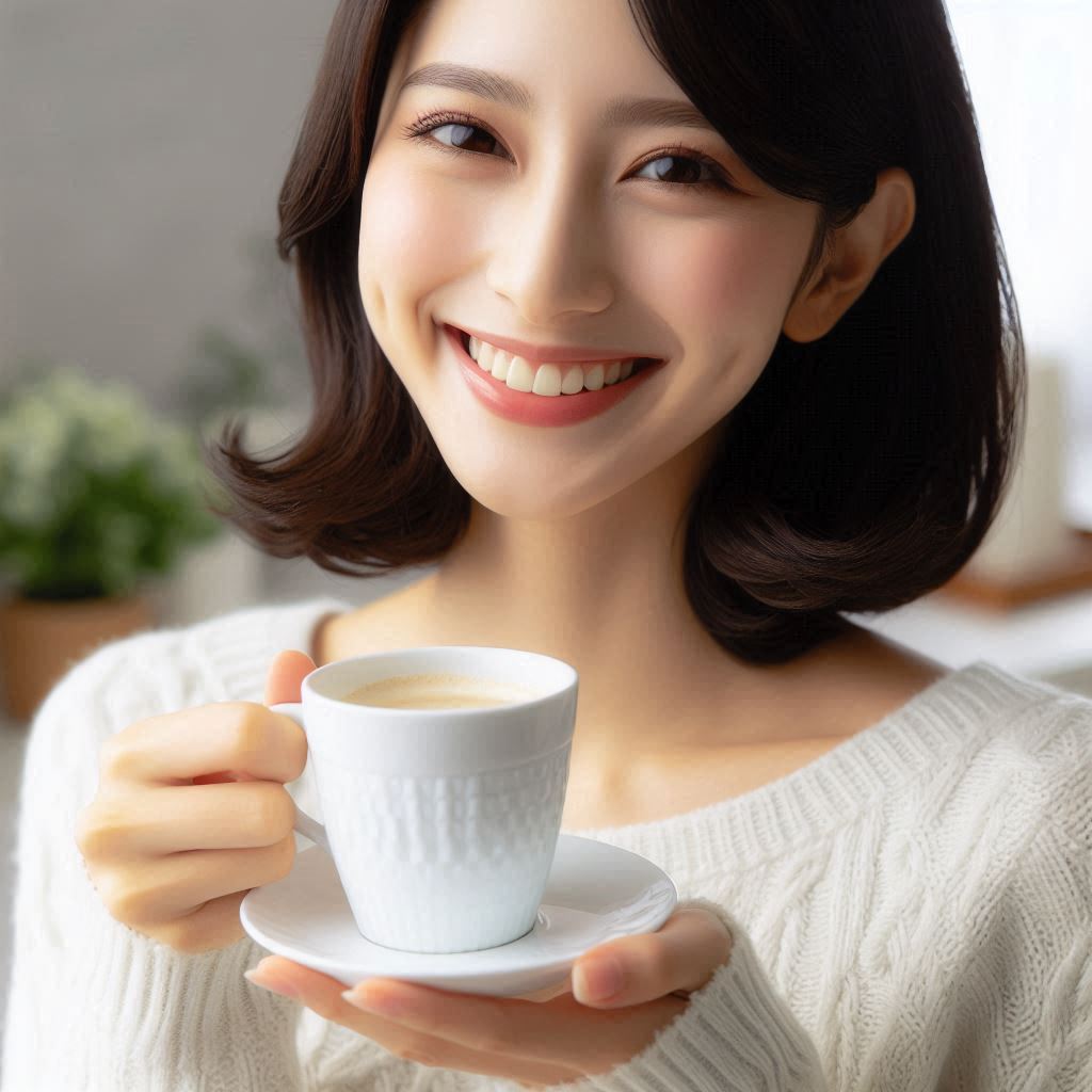 gadis tersenyum manis