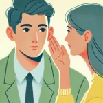 seseorang yang sedang mendengarkan dengan ekspresi penuh pengertian