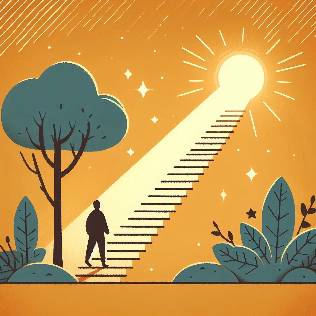 tangga kecil yang menuju cahaya terang