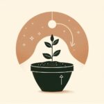 Tanaman kecil tumbuh di pot