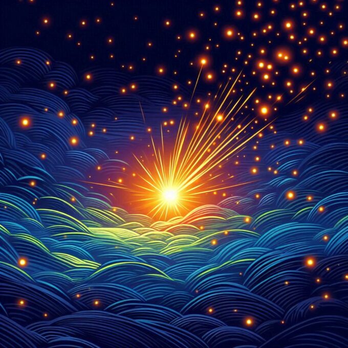 cahaya kecil bersinar