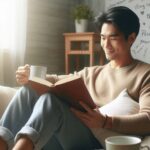 membaca jurnal harian